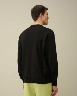 Homme C.P. Company Sweat-Shirts^Cotton Fleece Mixed Sweatshirt