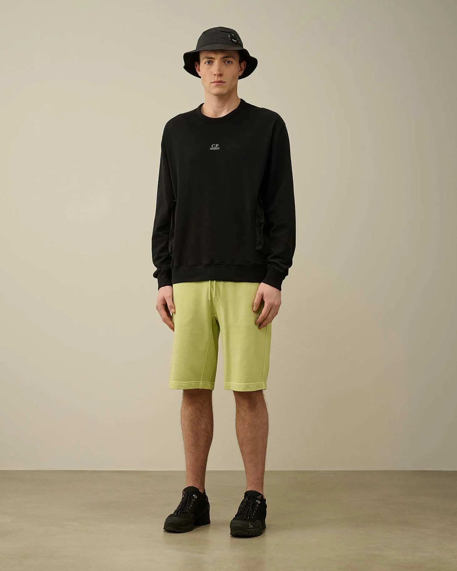 Homme C.P. Company Sweat-Shirts^Cotton Fleece Mixed Sweatshirt