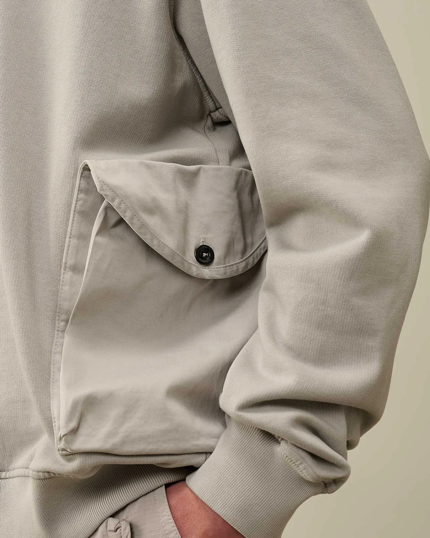 Homme C.P. Company Sweat-Shirts^Cotton Fleece Mixed Sweatshirt