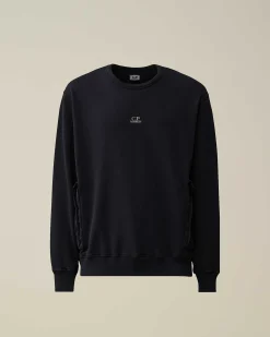 Homme C.P. Company Sweat-Shirts^Cotton Fleece Mixed Sweatshirt