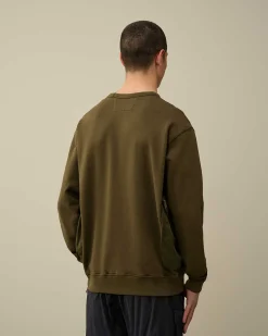 Homme C.P. Company Sweat-Shirts^Cotton Fleece Mixed Sweatshirt