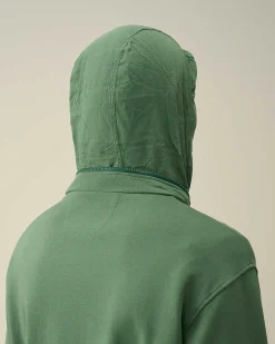 Homme C.P. Company Sweat-Shirts^Cotton Fleece Zipped Sweatshirt