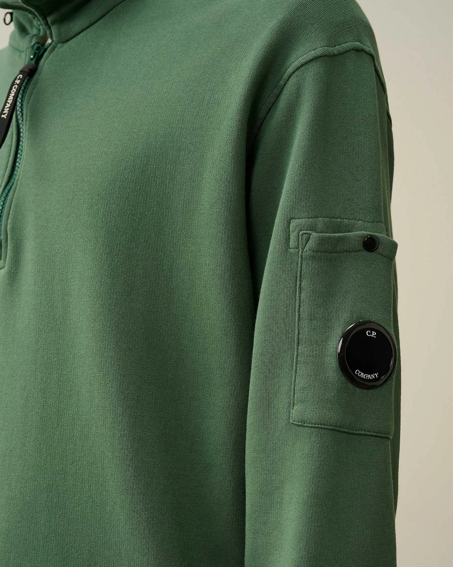 Homme C.P. Company Sweat-Shirts^Cotton Fleece Zipped Sweatshirt