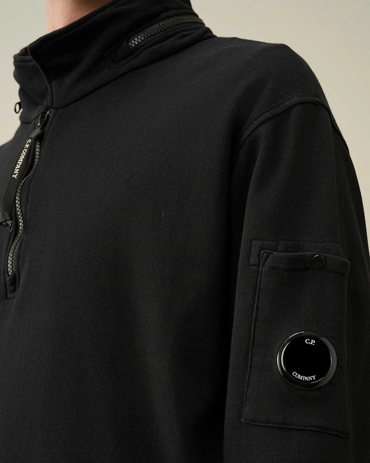 Homme C.P. Company Sweat-Shirts^Cotton Fleece Zipped Sweatshirt