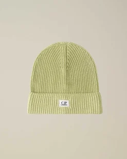Homme C.P. Company Chapeaux^Cotton Logo Beanie