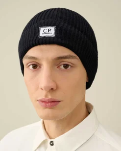 Homme C.P. Company Chapeaux^Cotton Logo Beanie