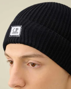 Homme C.P. Company Chapeaux^Cotton Logo Beanie