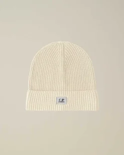 Homme C.P. Company Chapeaux^Cotton Logo Beanie