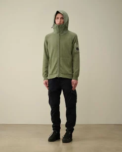 Homme C.P. Company Pulls^Cotton Mixed Hooded Knit