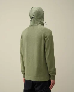 Homme C.P. Company Pulls^Cotton Mixed Hooded Knit