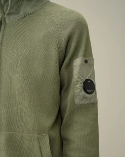 Homme C.P. Company Pulls^Cotton Mixed Hooded Knit