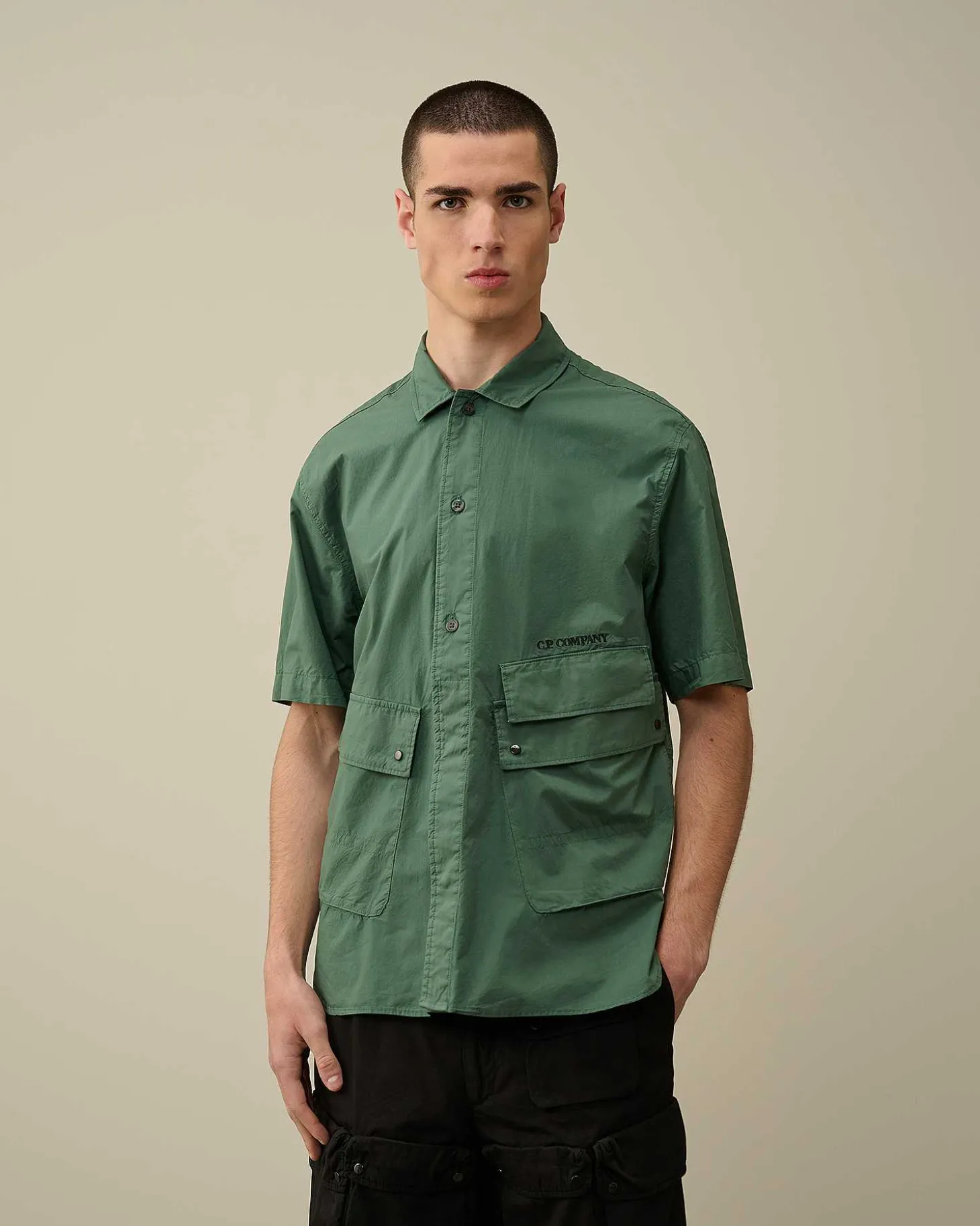 Homme C.P. Company Chemises^Cotton Popeline Pocket Shirt
