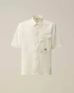 Homme C.P. Company Chemises^Cotton Popeline Short Sleeved Shirt