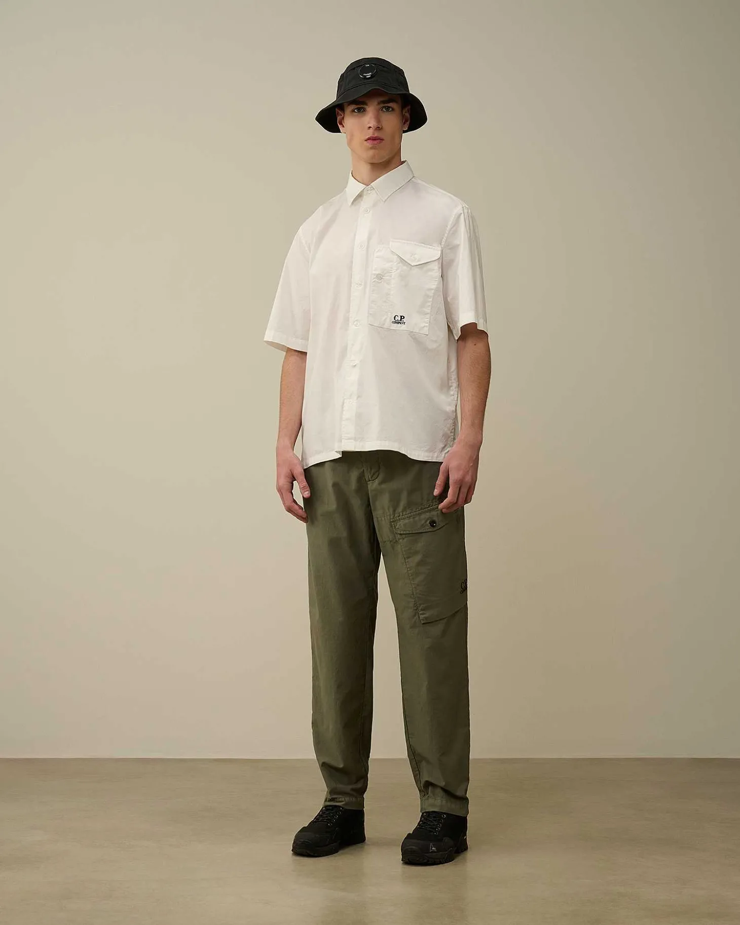 Homme C.P. Company Chemises^Cotton Popeline Short Sleeved Shirt