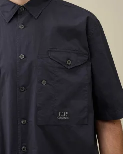 Homme C.P. Company Chemises^Cotton Popeline Short Sleeved Shirt