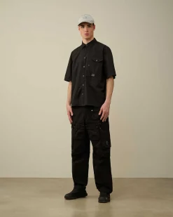Homme C.P. Company Chemises^Cotton Popeline Short Sleeved Shirt