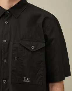 Homme C.P. Company Chemises^Cotton Popeline Short Sleeved Shirt