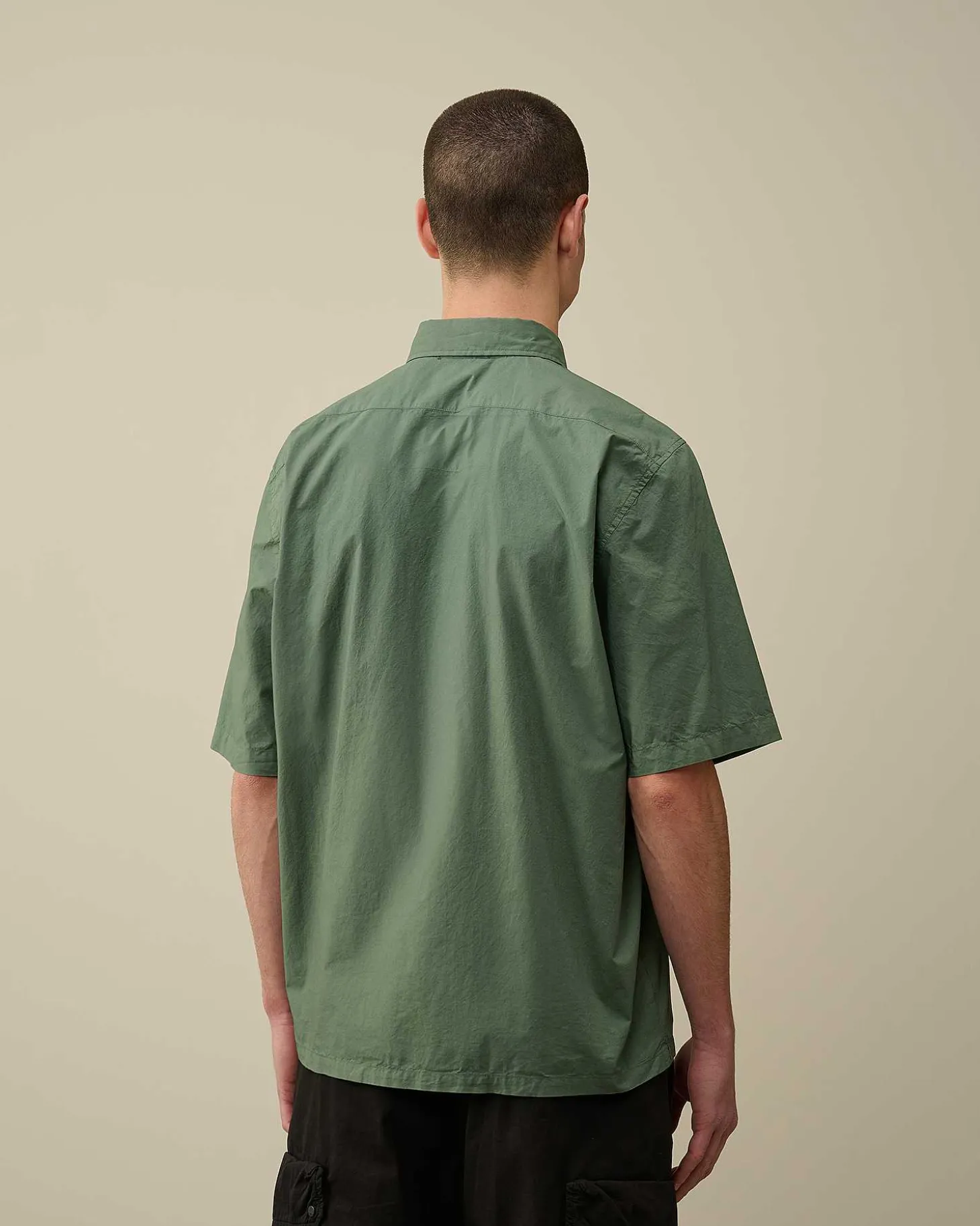 Homme C.P. Company Chemises^Cotton Popeline Short Sleeved Shirt