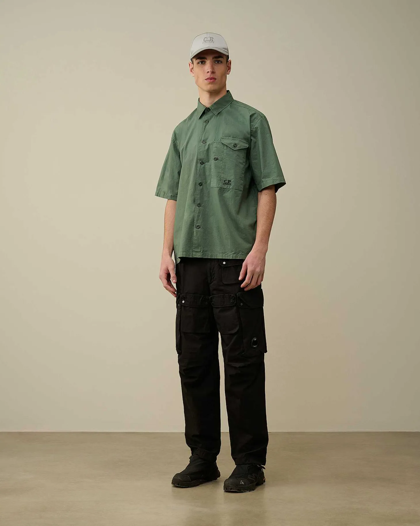 Homme C.P. Company Chemises^Cotton Popeline Short Sleeved Shirt
