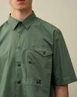 Homme C.P. Company Chemises^Cotton Popeline Short Sleeved Shirt