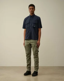 Homme C.P. Company Chemises^Cotton Rip-Stop Short Sleeved Shirt