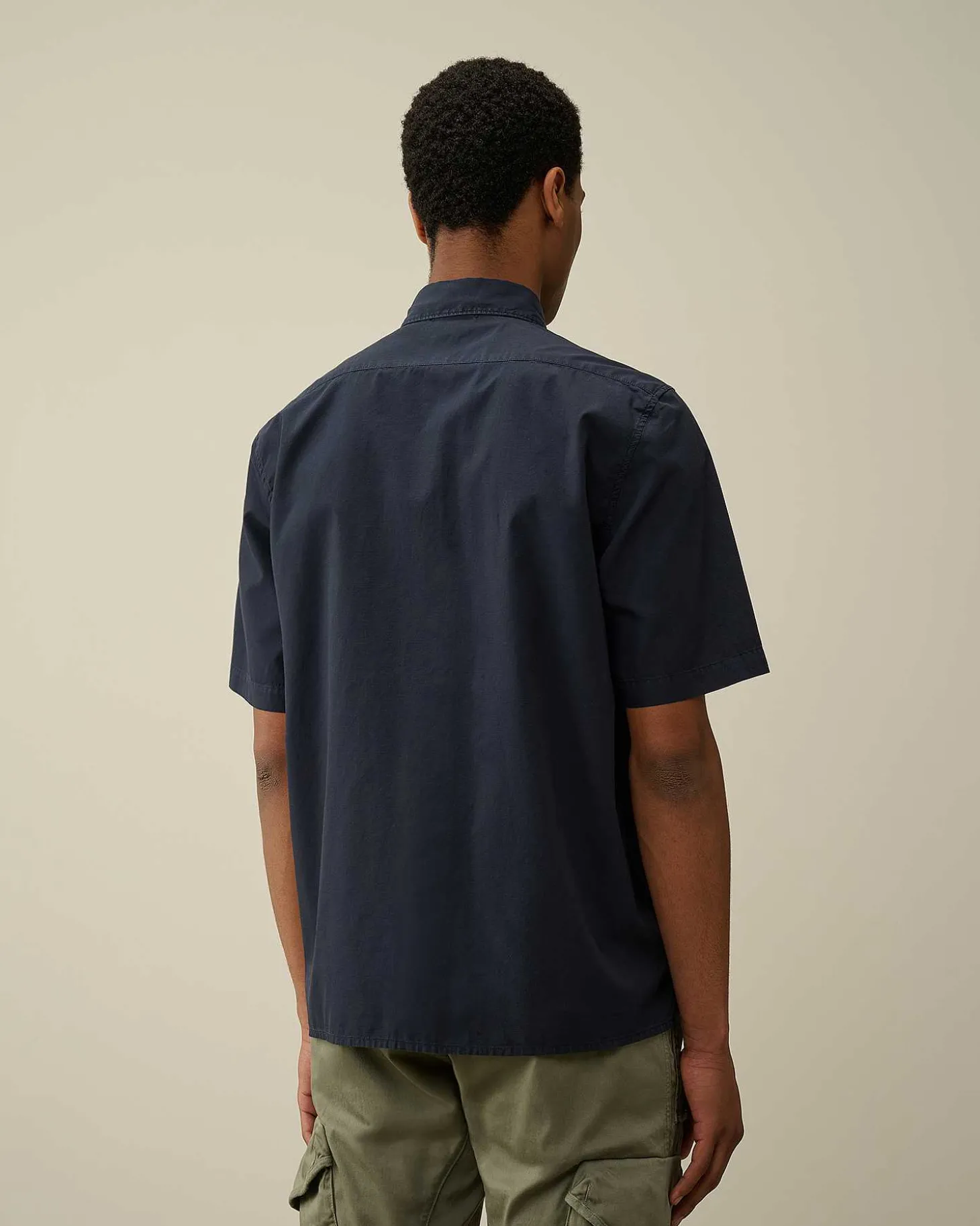 Homme C.P. Company Chemises^Cotton Rip-Stop Short Sleeved Shirt