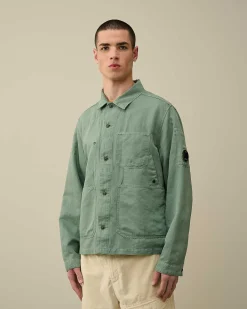 Homme C.P. Company Surchemises^Cotton/Linen Overshirt