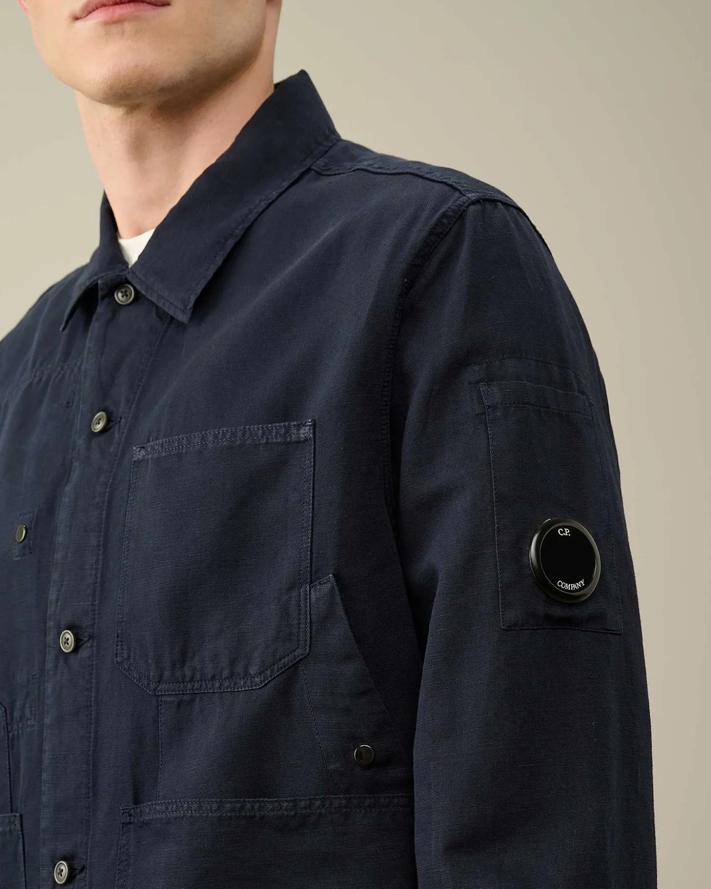 Homme C.P. Company Surchemises^Cotton/Linen Overshirt