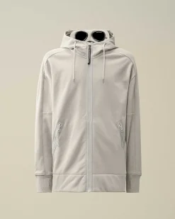 Homme C.P. Company Sweat-Shirts^Diagonal Raised Fleece Goggle Zipped Hoodie