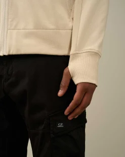 Homme C.P. Company Sweat-Shirts^Diagonal Raised Fleece Goggle Zipped Hoodie