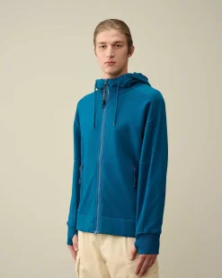 Homme C.P. Company Sweat-Shirts^Diagonal Raised Fleece Goggle Zipped Hoodie