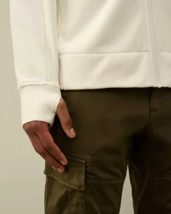 Homme C.P. Company Sweat-Shirts^Diagonal Raised Fleece Goggle Zipped Hoodie