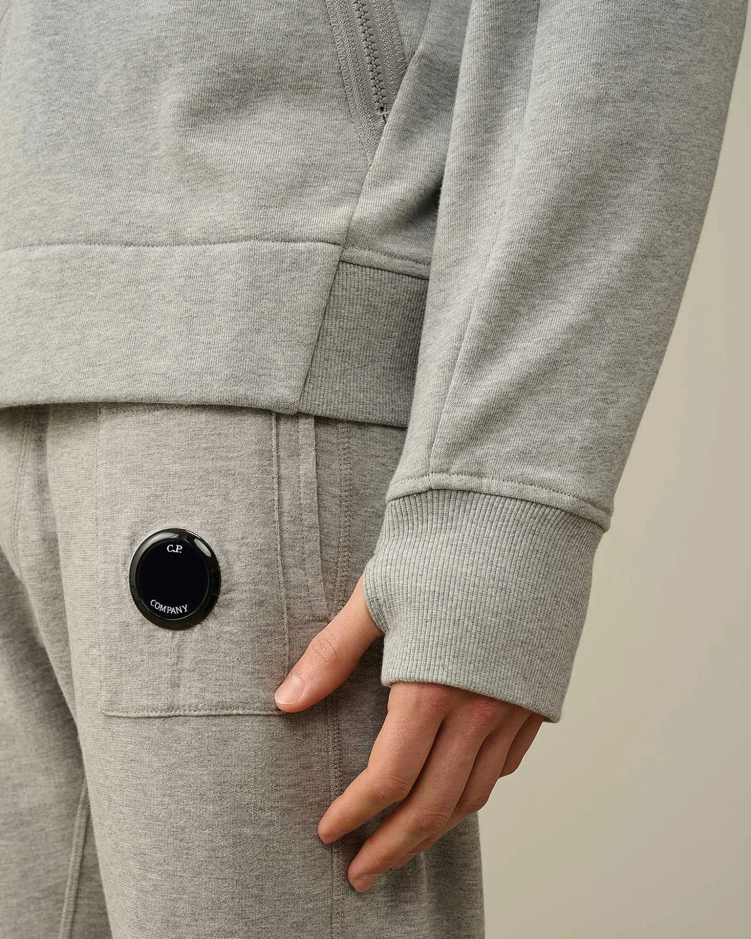 Homme C.P. Company Sweat-Shirts^Diagonal Raised Fleece Goggle Zipped Hoodie