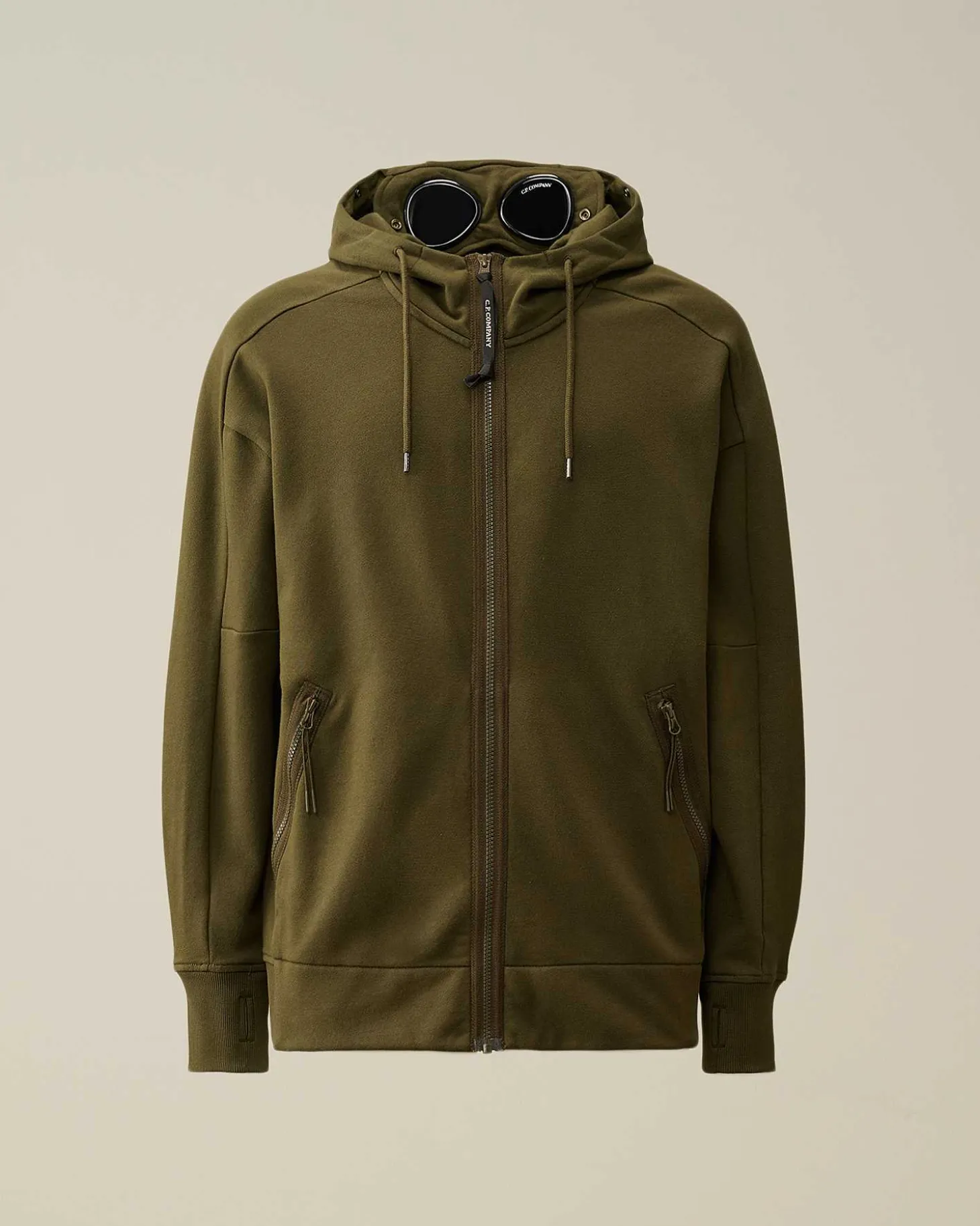 Homme C.P. Company Sweat-Shirts^Diagonal Raised Fleece Goggle Zipped Hoodie
