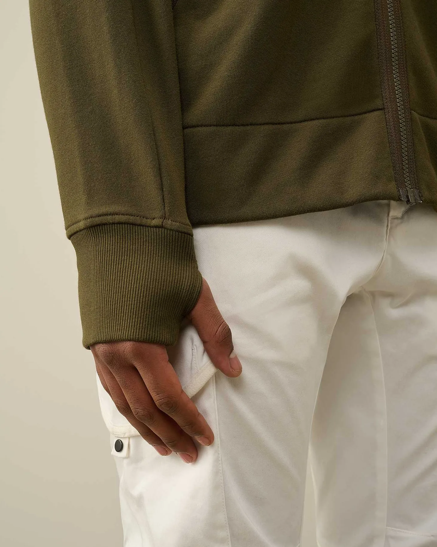 Homme C.P. Company Sweat-Shirts^Diagonal Raised Fleece Goggle Zipped Hoodie