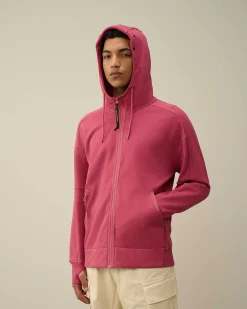 Homme C.P. Company Sweat-Shirts^Diagonal Raised Fleece Goggle Zipped Hoodie