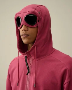 Homme C.P. Company Sweat-Shirts^Diagonal Raised Fleece Goggle Zipped Hoodie