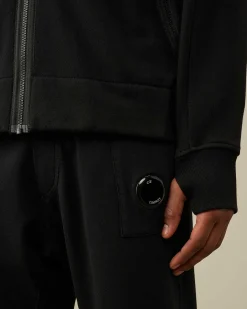 Homme C.P. Company Sweat-Shirts^Diagonal Raised Fleece Goggle Zipped Hoodie