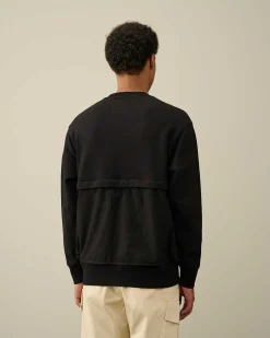 Homme C.P. Company Sweat-Shirts^Diagonal Raised Fleece Mixed Detachable Sweatshirt