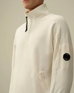 Homme C.P. Company Sweat-Shirts^Diagonal Raised Fleece Zipped Sweatshirt