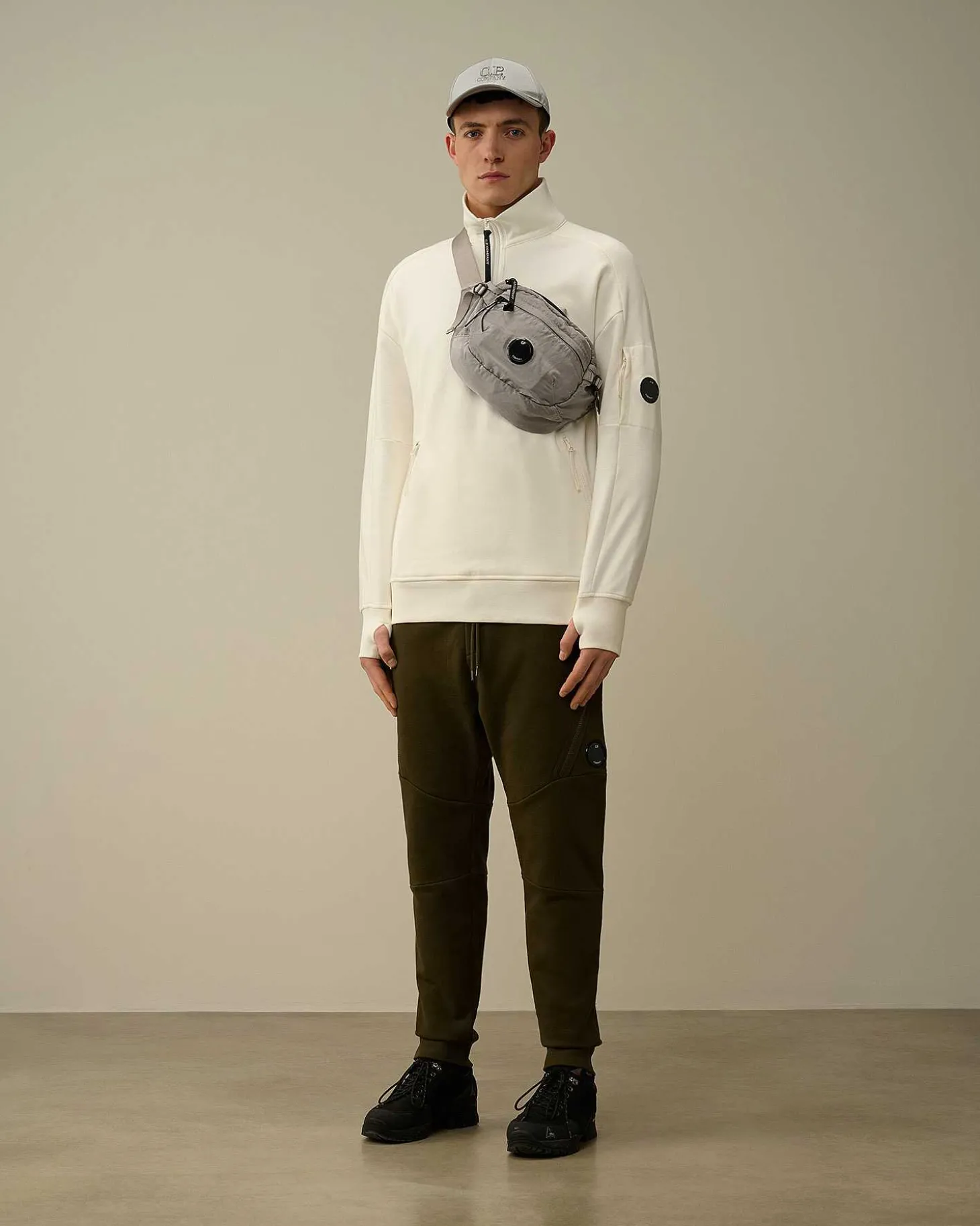 Homme C.P. Company Sweat-Shirts^Diagonal Raised Fleece Zipped Sweatshirt