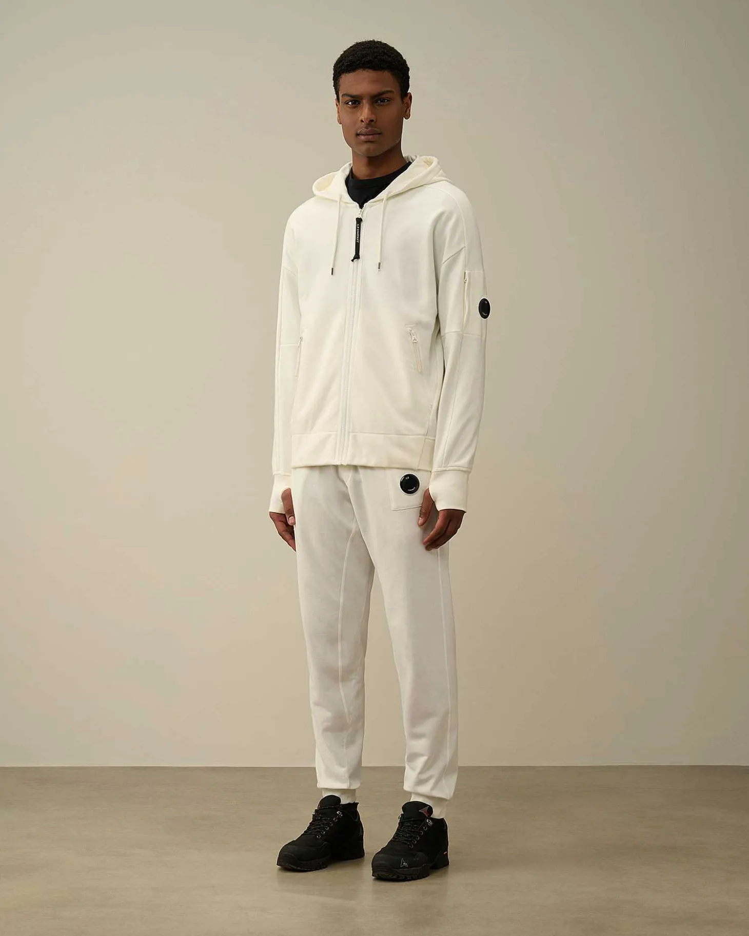 Homme C.P. Company Sweat-Shirts^Diagonal Raised Fleece Zipped Hoodie