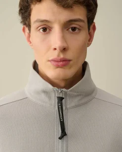 Homme C.P. Company Sweat-Shirts^Diagonal Raised Fleece Zipped Sweatshirt