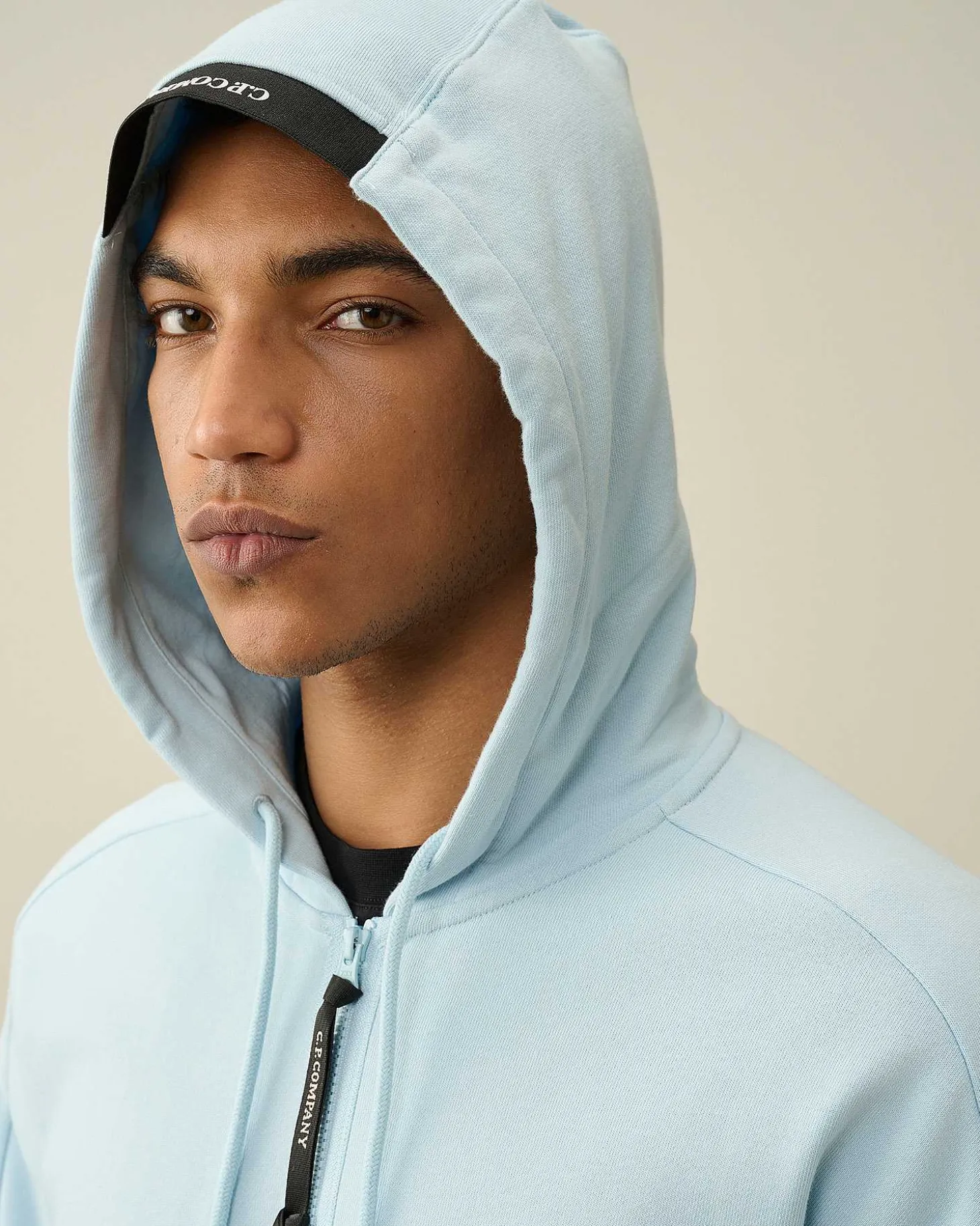 Homme C.P. Company Sweat-Shirts^Diagonal Raised Fleece Zipped Hoodie