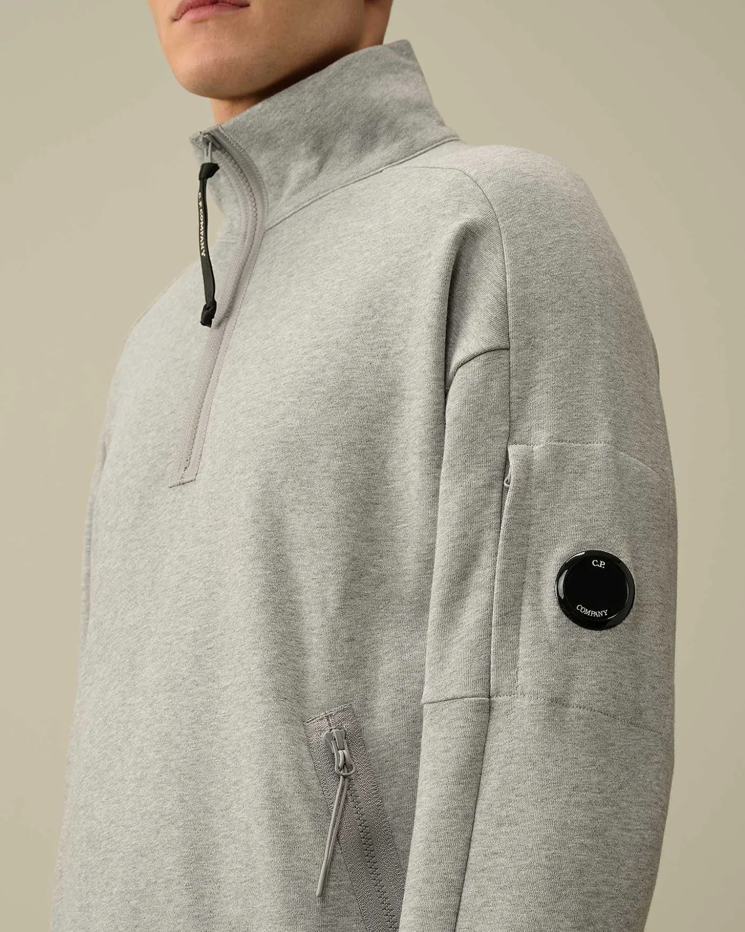 Homme C.P. Company Sweat-Shirts^Diagonal Raised Fleece Zipped Sweatshirt