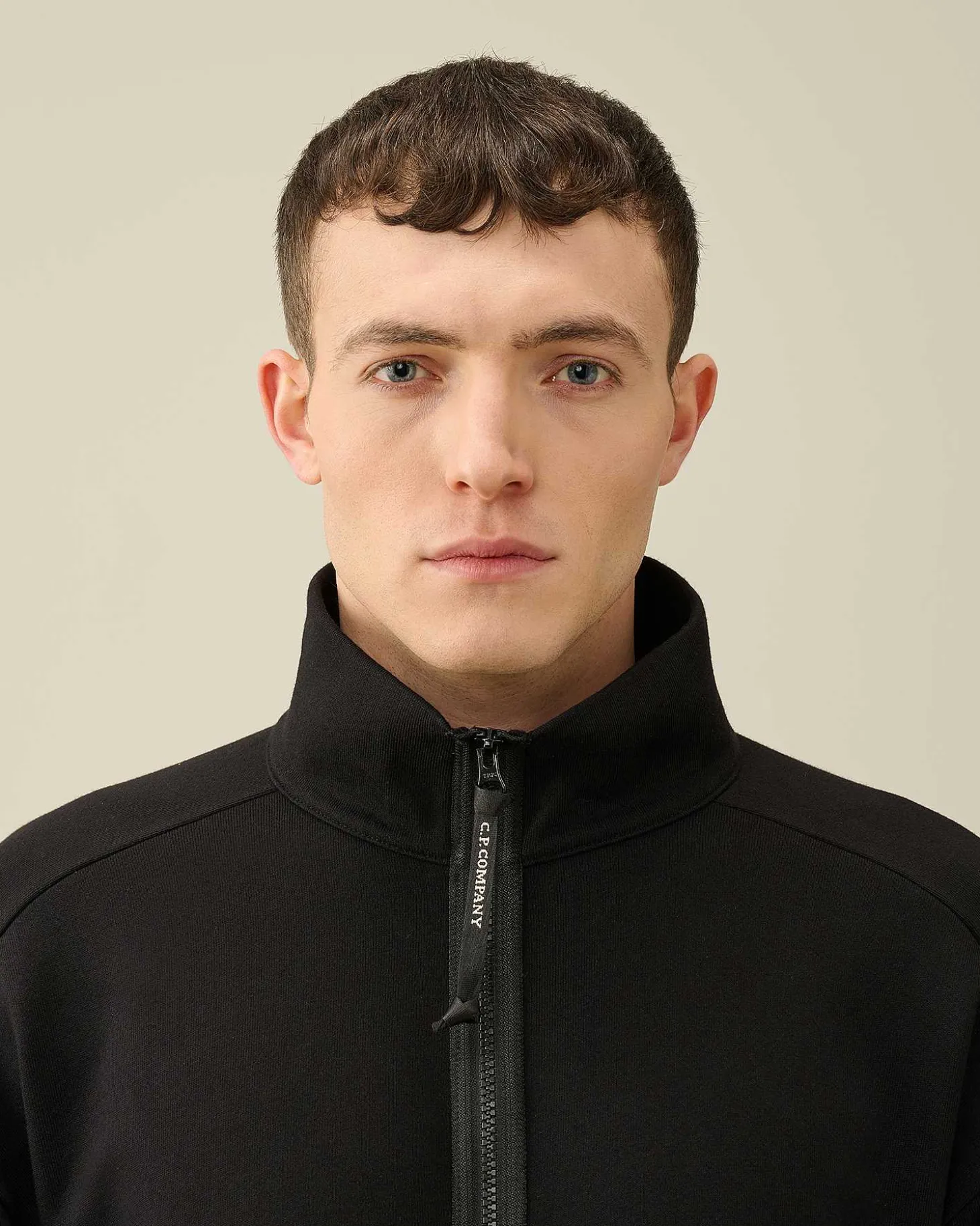 Homme C.P. Company Sweat-Shirts^Diagonal Raised Fleece Zipped Sweatshirt