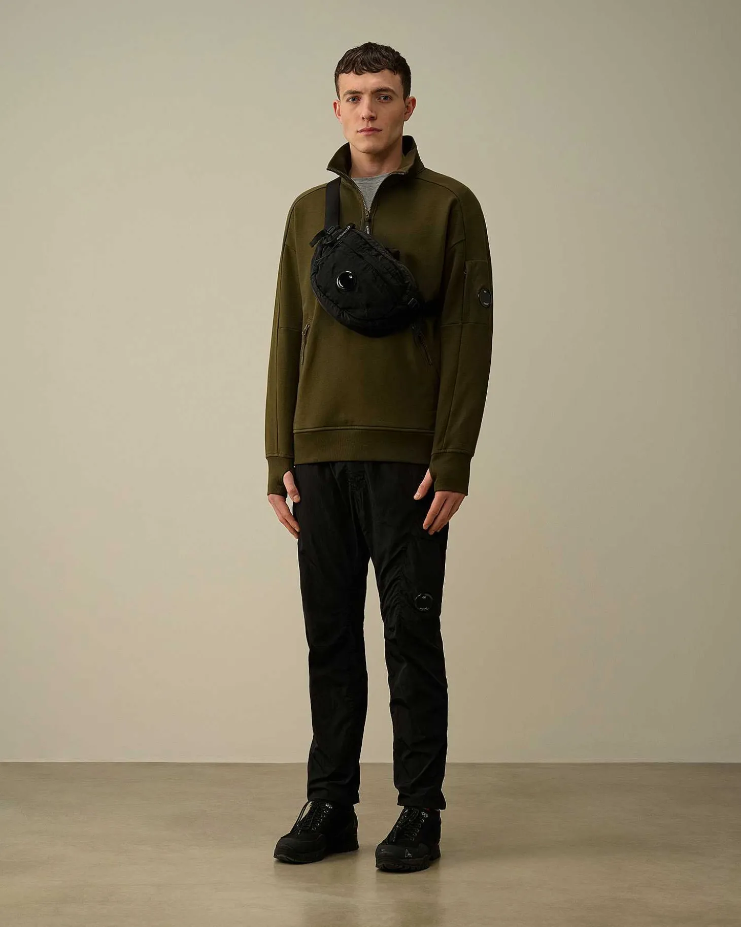 Homme C.P. Company Sweat-Shirts^Diagonal Raised Fleece Zipped Sweatshirt