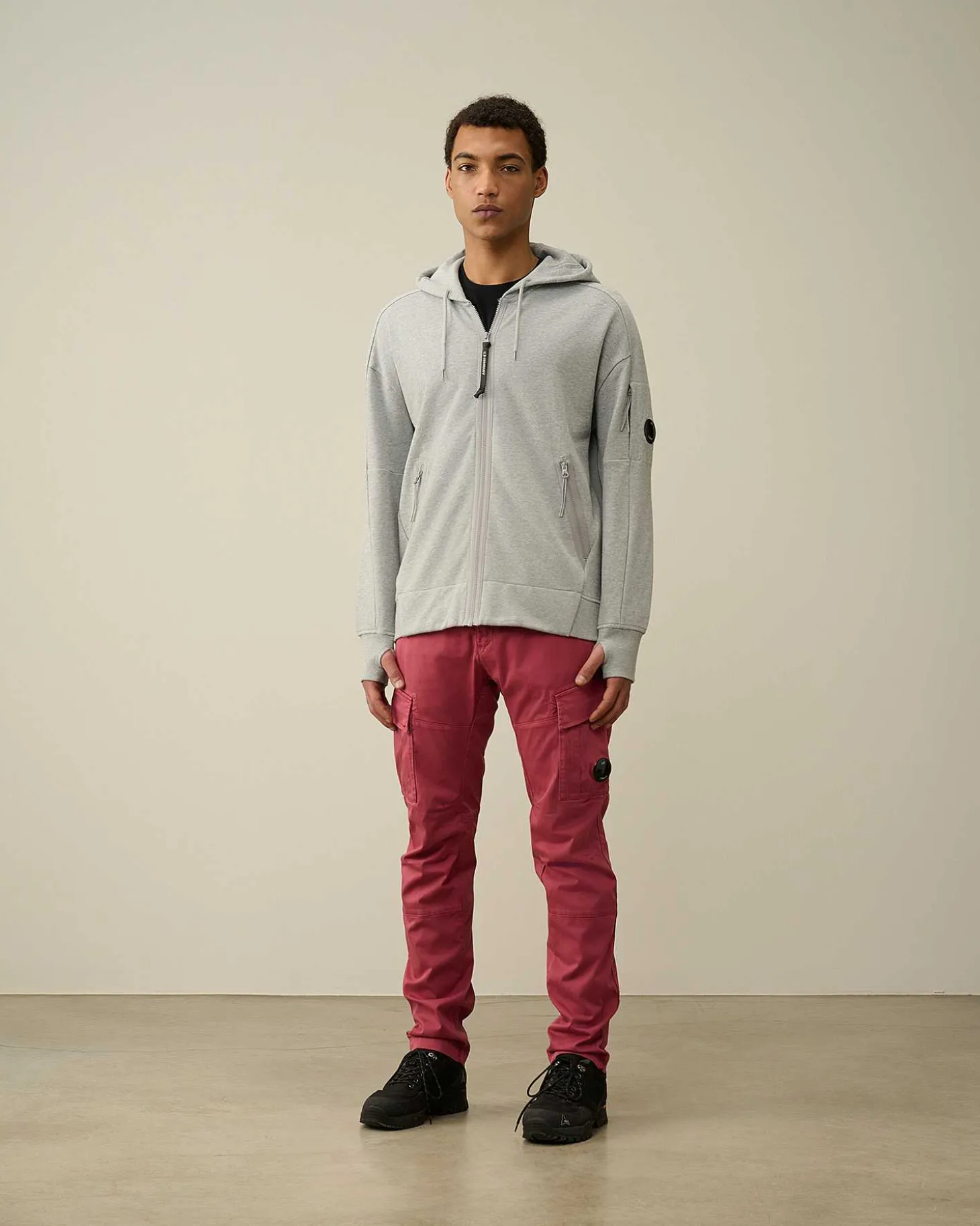 Homme C.P. Company Sweat-Shirts^Diagonal Raised Fleece Zipped Hoodie