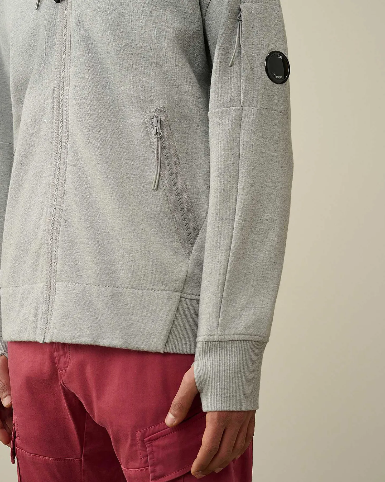 Homme C.P. Company Sweat-Shirts^Diagonal Raised Fleece Zipped Hoodie