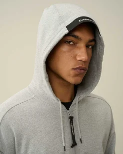 Homme C.P. Company Sweat-Shirts^Diagonal Raised Fleece Zipped Hoodie